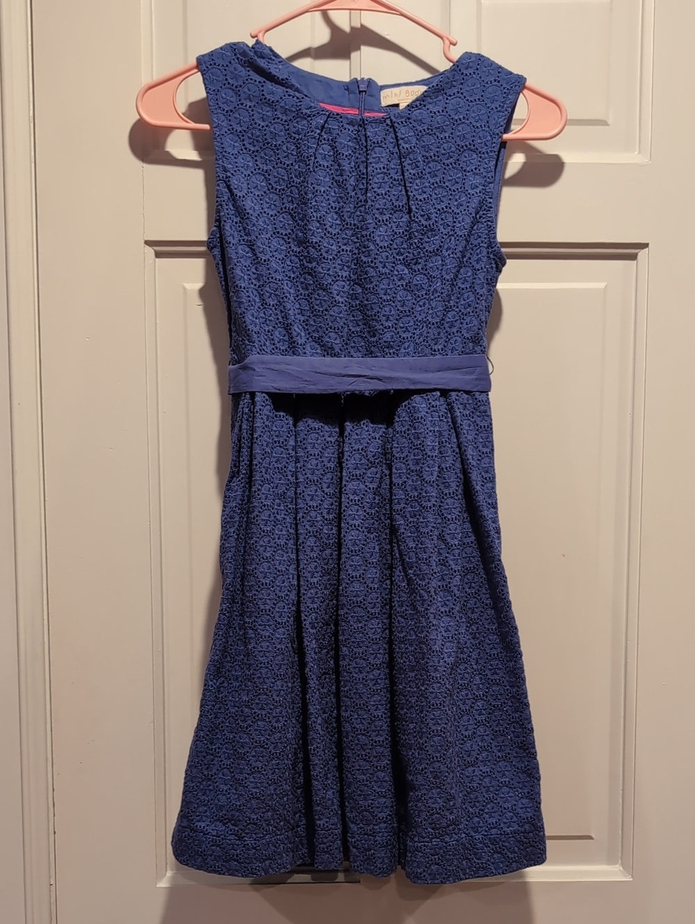 Mini Boden Royal Blue Lace Fit-and-Flare Dress